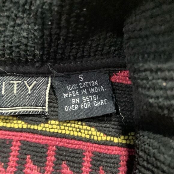 Vintage Blazer Jacket Southwestern Aztec Print Boxy Cropped Black Shawl Collar - Picture 8 of 11